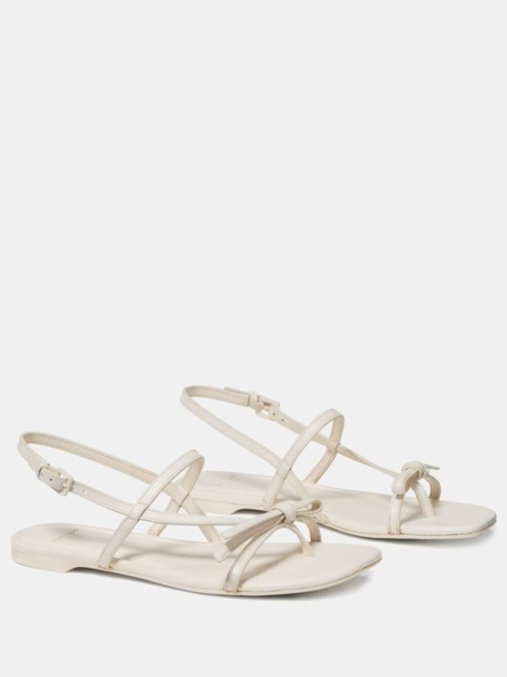 Kate Spade New York $148 Loop Flat Sandals Cream Sz 6.5 NIB!